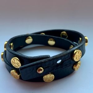 Tory Burch Leather Wrap Bracelet